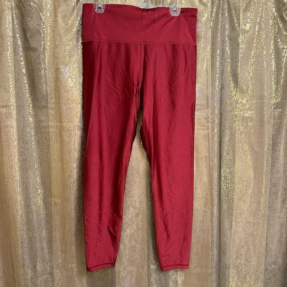 Athleta‎ Maroon Red Elation Hi Rise Shine Athletic Leggings 1X